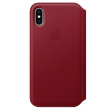 Apple Leather Folio для iPhone X красный фото 1