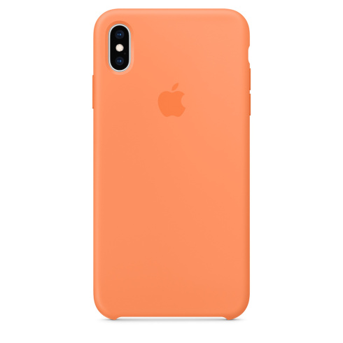 Apple Silicone Case для iPhone XS Max свежая папайя фото 1