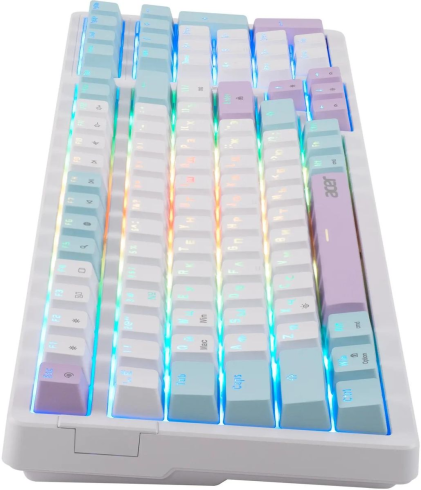 Acer OKW304 механическая белый USB Multimedia for gamer LED (ZL.KBDCC.01V) фото 3