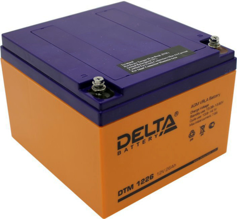 Аккумуляторная батарея Delta DTM 12V 26Ah фото 1
