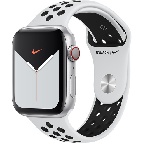 Apple Watch Nike Series 5 44 мм серебристый/чистая платина/черный фото 2