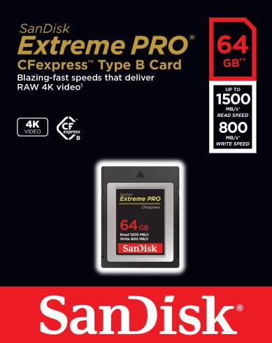 SanDisk Extreme Pro CF Express Card Type B 64GB фото 2
