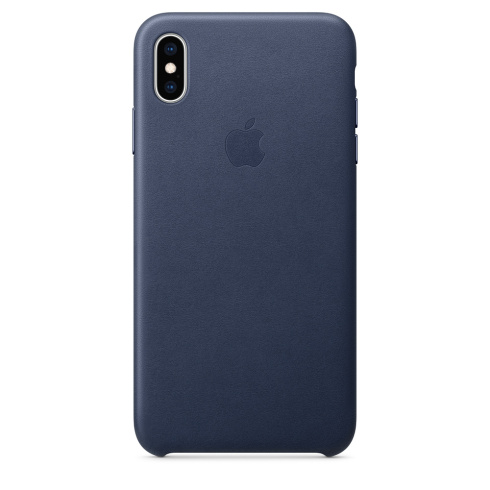 Apple Leather Case для iPhone XS Max темно-синий фото 3