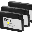 HP 711 желтый 3-Pack фото 2