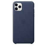 Apple Leather Case для iPhone 11 Pro Max темно‑синий