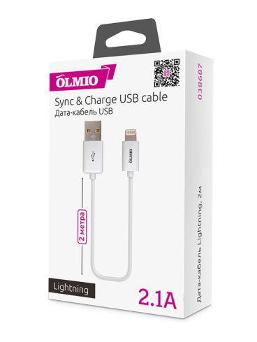 Olmio USB 2.0 - Lightning фото 2