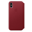 Apple Leather Folio для iPhone XS красный фото 1