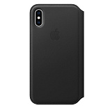 Apple Leather Folio для iPhone XS черный