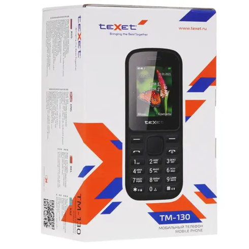 Мобильный телефон Texet TM-130 черный фото 5
