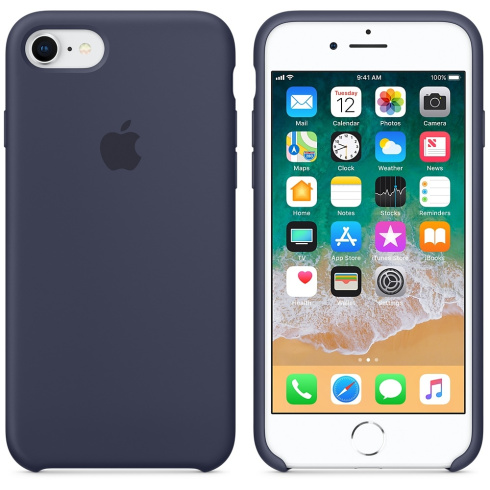 Apple Silicone Case для iPhone 8 / 7 темно-синий фото 3