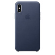 Apple Leather Case для iPhone XS темно-синий фото 1