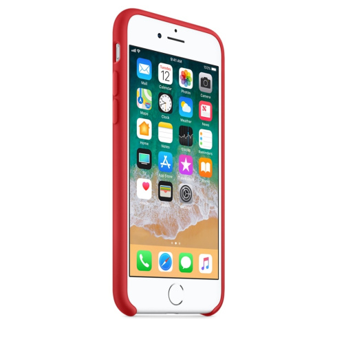 Apple Silicone Case для iPhone 8 / 7 красный фото 3