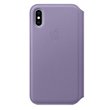 Apple Leather Folio для iPhone XS лиловый