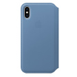 Apple Leather Folio для iPhone XS синие сумерки фото 1