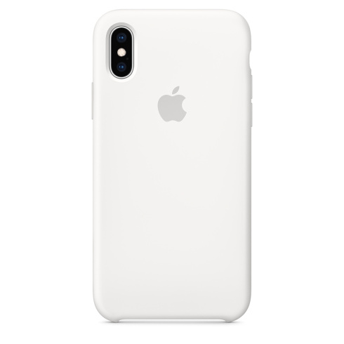 Apple Silicone Case для iPhone XS белый фото 1