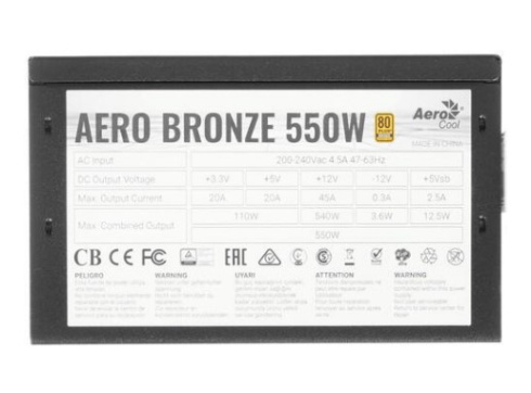 Aerocool Aero Bronze 550W фото 4