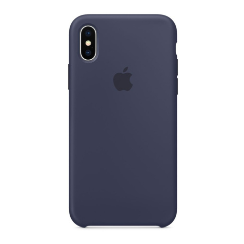 Apple Silicone Case для iPhone XS темно-синий фото 1