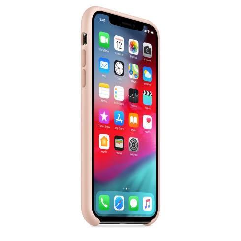 Apple Silicone Case для iPhone XS розовый песок фото 2