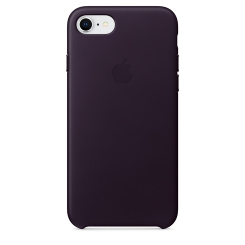 Apple Leather Case для iPhone 8 / 7 темный баклажан фото 1