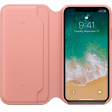 Apple Leather Folio для iPhone X бледно‑розовый фото 2