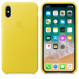 Apple Leather Case для iPhone X желтый бутон фото 3