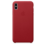 Apple Leather Case для iPhone XS Max красный