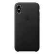 Apple Leather Case для iPhone X черный фото 1
