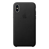 Apple Leather Case для iPhone X черный