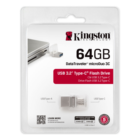 Kingston DataTraveler MicroDuo 64GB фото 4