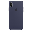 Apple Silicone Case для iPhone X темно-синий фото 1