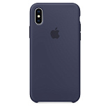 Apple Silicone Case для iPhone X темно-синий