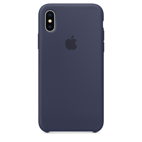 Apple Silicone Case для iPhone X темно-синий фото 1