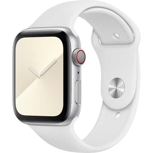 Apple Watch Series 5 44 мм серебристый/белый фото 2