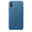 Apple Leather Case для iPhone XS лазурная волна фото 1