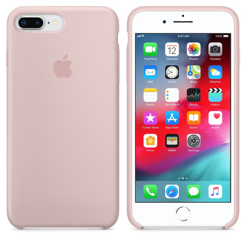 Apple Silicone Case для iPhone 8 Plus / 7 Plus розовый песок фото 3