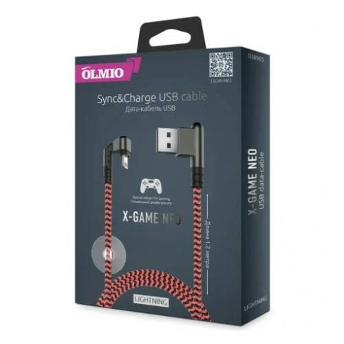 Olmio X-Game Neo USB 2.0 - Lightning коралловый фото 2