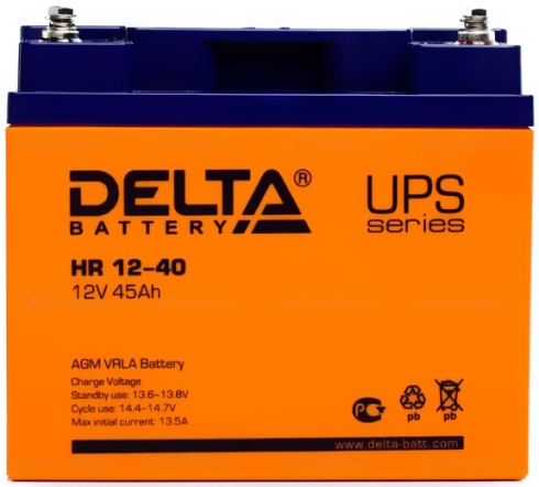 Аккумуляторная батарея Delta HR 12V 45Ah фото 2