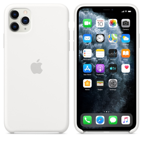 Apple Silicone Case для iPhone 11 Pro Max белый фото 3