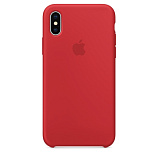 Apple Silicone Case для iPhone X красный