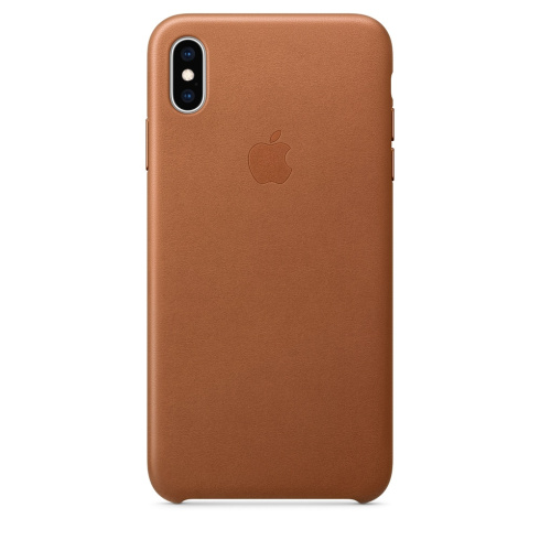 Apple Leather Case для iPhone XS Max золотисто-коричневый фото 1