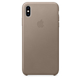 Apple Leather Case для iPhone XS Max платиново-серый