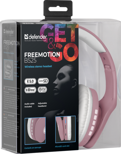 Defender FreeMotion B525 бело-розовый фото 5