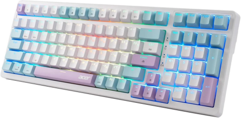 Acer OKW304 механическая белый USB Multimedia for gamer LED (ZL.KBDCC.01V) фото 11