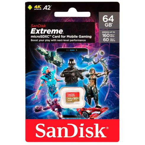 SanDisk Extreme microSDXC 64Gb фото 2