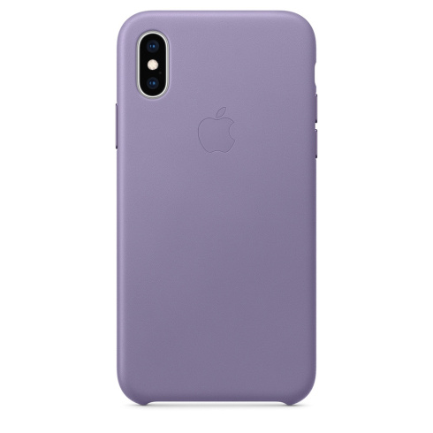 Apple Leather Case для iPhone XS лиловый фото 1