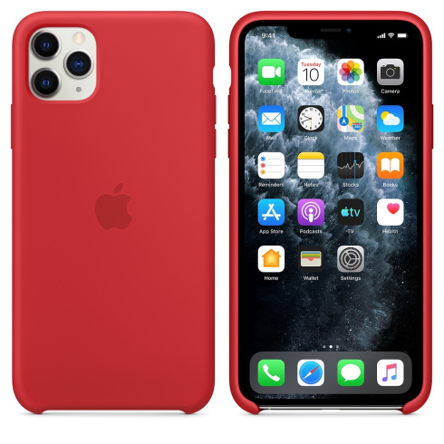 Apple Silicone Case для iPhone 11 Pro Max красный фото 3