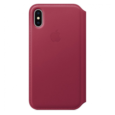 Apple Leather Folio для iPhone X лесная ягода фото 1