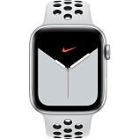 Apple Watch Nike Series 5 44 мм серебристый/чистая платина/черный