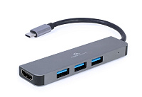 Cablexpert USB C на 3xUSB, HDMI3.0