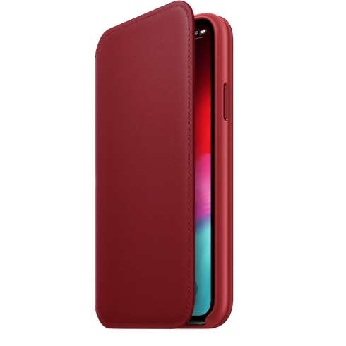 Apple Leather Folio для iPhone XS красный фото 3